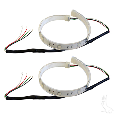 Flexible LED Light Strips, SET OF 2 12" w/ Wire Leads, 12VDC, RGB