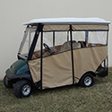 Odyssey Enclosure, 88" RHOX Top, Beige, Club Car Tempo, Precedent with Rear Seat